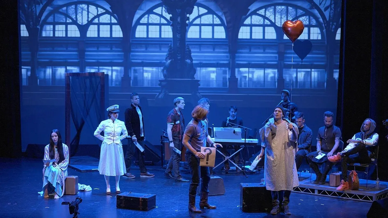 A moment from a Classics Department production.