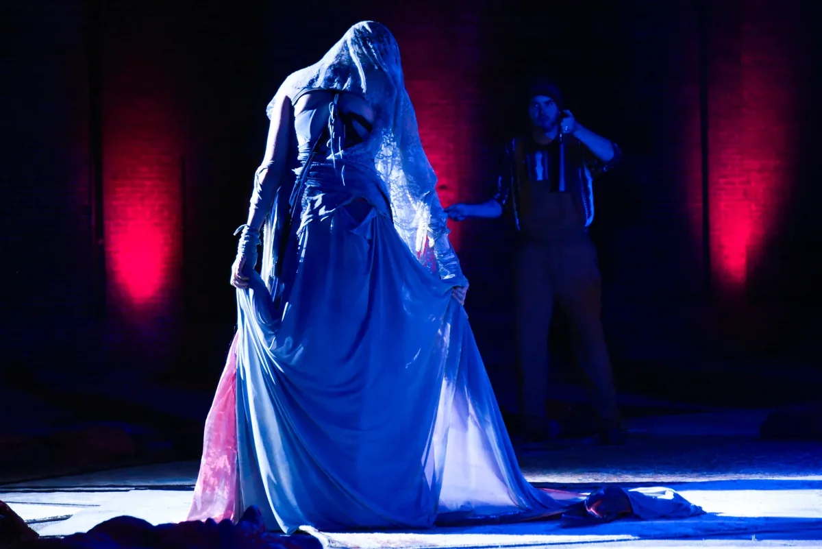 A moment from a Classics Department production.